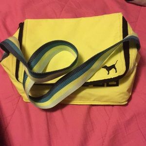 Neon yellow/green PINK lunch box